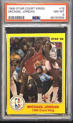 1986 Star Court Kings #18 Michael Jordan PSA 8 • $1199