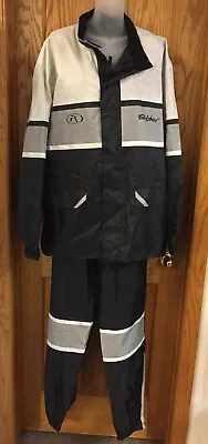 Fieldsheer Track Suit Pant & Jacket Set Wind Rain Black 3M Scotch Mens Size 2XL • $49.95
