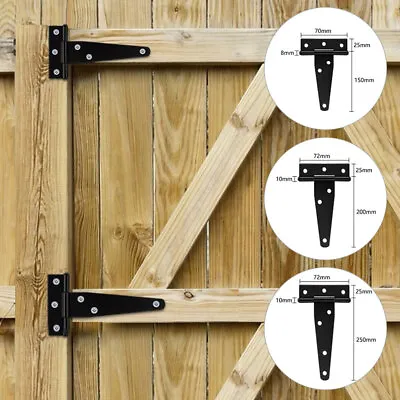 Black Paint T-Shaped Wooden Cabinet Door Gate Hinges Hardware Triangular T-Hinge • $3.48