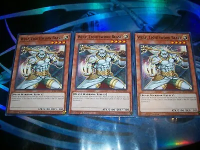 3x Wulf Lightsworn Beast 1st Edition Common BLC1-EN058 Yu-Gi-Oh! • $1.45