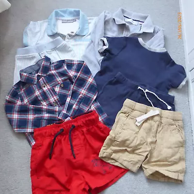 £1 • Buy Boys Bundle-BELLA BAMBINI,NUTMEG,TU,MONSOON,ZARA Shorts & Tops 18mths-2yrs