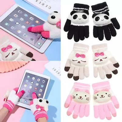 Bear Cute Knit Wool Warm Mittens Children Gloves Girls Gloves Women Gloves • $12.75