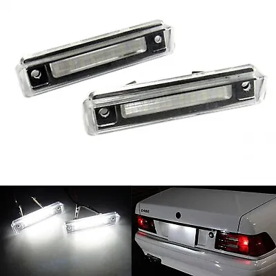 2x White 18 LED License Plate Lights For Mercedes Benz SL/E-Class W124 S124 R129 • $17.99