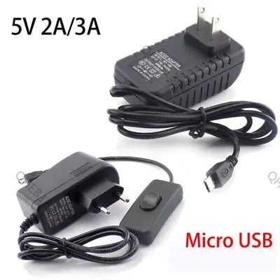 Micro USB Power Adapter Supply 5V 2A 3A Switch For Raspberry Pi Zero PC 20H • $6.42