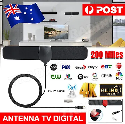 $9.95 • Buy 200 Mile Range Indoor Antenna TV Digital HD Skywire 4K Antena Digital HDTV 1080p