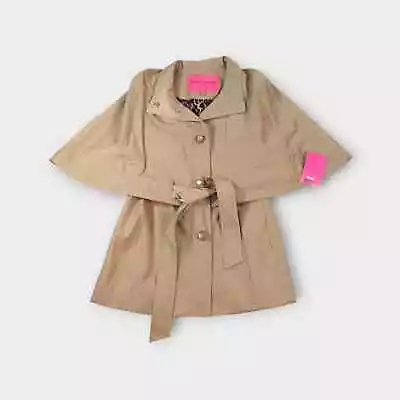 NWT Women's  Betsy Johnson Vintage Taupe Cape Coat Size M • $23.96