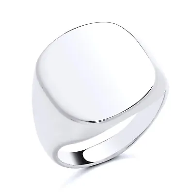 925 Sterling Silver LARGE Signet Ring Size M N O P Q R S T U V - Men's Or Ladies • £24.95
