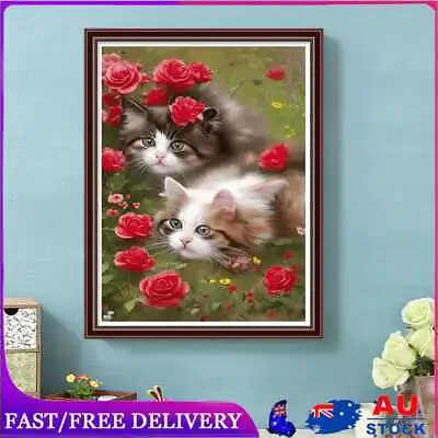 $11.79 • Buy 5D DIY Full Round Drill Diamond Painting Cat Kit Art Home Decoration (A6567)