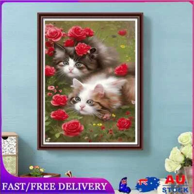 $11.79 • Buy 5D DIY Full Round Drill Diamond Painting Cat Kit Art Home Decoration (A6567)