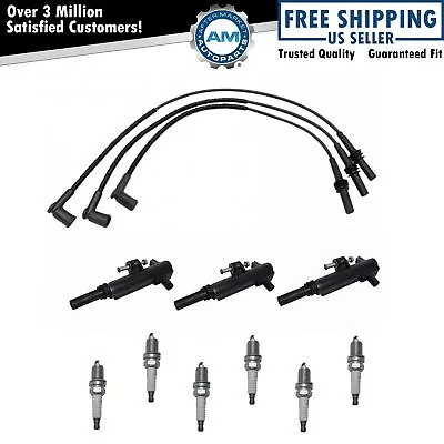 Ignition Coil Spark Plug & Wire Set Kit For Dodge Jeep Mitsubishi Ram New • $102.32