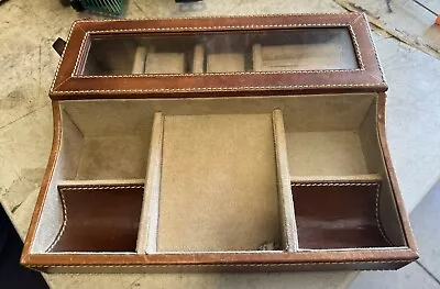 Vintage Fossil Jewelry Box Leather • $10