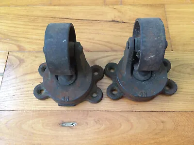 2 VTG Cast Iron Industrial Ball Bearing Swivel Casters 1.25  Heavy Duty IXL #340 • $19.95