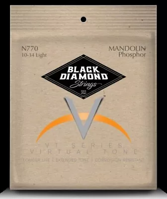 Black Diamond Mandolin Strings Phosphor Bronze Loop End .010-.034 • $10.95