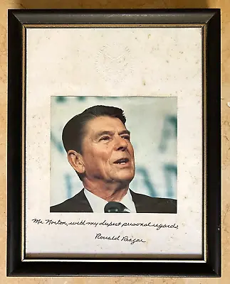 President Ronald Reagan Inscribed Autographed Presidential Task Force Certificat • $170