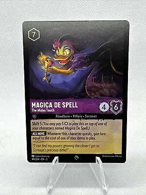 Disney Lorcana: Into The Inklands - Magica De Spell - The Midas Touch - 49/204 • $2.75