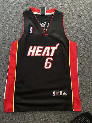 Adidas Miami Heat KIDS LeBron James #6 Basketball NBA Jersey Size M • $30