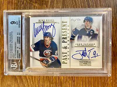 2013 National Treasures Past & Present Gold- Mike Bossy John Tavares Auto 1/1 • $499.99