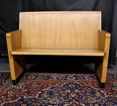 CHURCH PEW Solid Oak Contemporary BENCH. 33.5 H X 42  Wide X 16.5 Deep. Exc Cond • $375