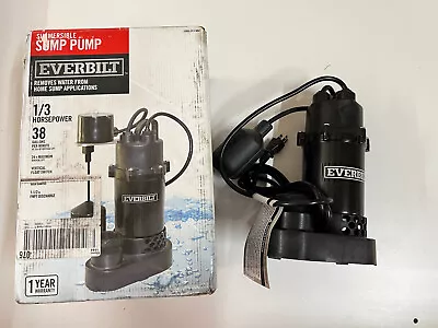 Everbilt 1/3 HP Aluminum Sump Pump Submersible  Vertical Switch- HDSP33V(Box Ope • $69.99