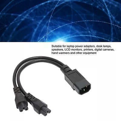 Splitter Power Plug Cords IEC320 C14 Male To Dual IEC320 C5 Female Power Cab BEA • $10.44