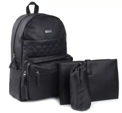 Nappy Bag Kidzroom Diaper Care Black Backpack • $129.95