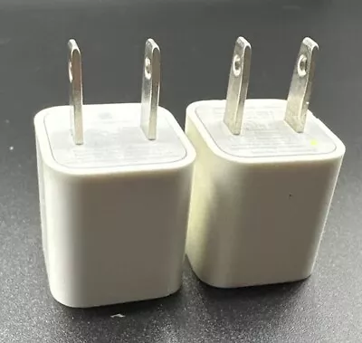 Lot Of 2 OEM Apple 5W USB Power Cube Wall Charger IPhone X XS XR A1385 A1265 • $11.99