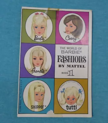 Vintage The World Of Barbie Fashions By Mattel Book 1 Fashion Booklet • $1.50