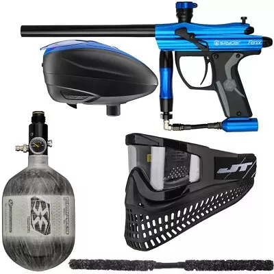 Kingman Spyder Fenix Ultimate Paintball Gun Kit  Black/Blue / 48ci / Blue • $492.79