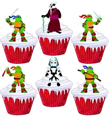 £1.99 • Buy Ninja Turtles Stand Up Teenage Mutant Cup Cake Toppers Edible Party Decorations