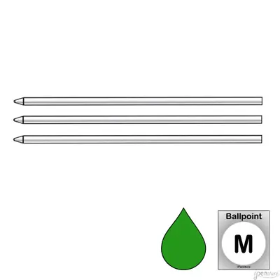 Pk/3 Monteverde D13 SoftRoll Mini (D1) Ballpoint Refills Green Medium • $11.97