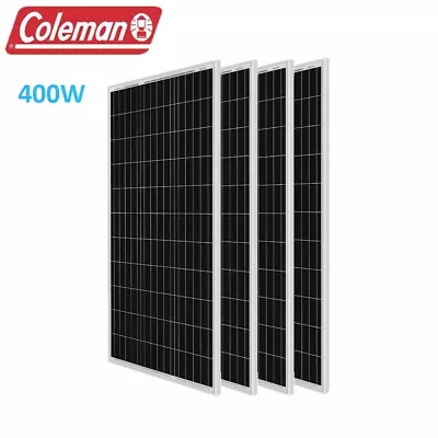 COLEMAN 400W 4 X 100W 4X100 Watt Monocrystalline Solar Panel 12V Home RV Marine • $429