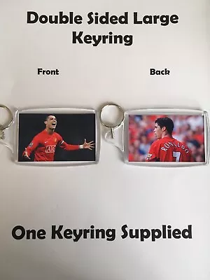 Manchester United Cristiano Ronaldo Man Utd Double Sided Large Keyring • £4.99