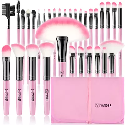 Professional Makeup Brush Set 32 Conjunto De Pinceles Para Maquillaje Brochas • $17.83