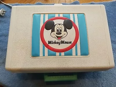 Vintage Mickey Mouse Record Player Walt Disney Productions Model RP3122B By GE • $29.99