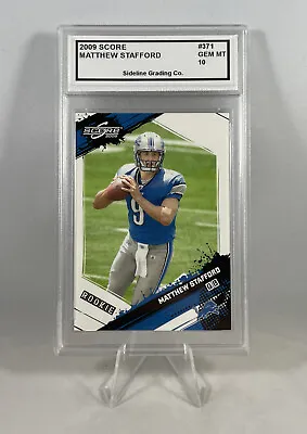 Matthew Stafford Rookie Card Graded 10 Gem Mint 2009 Panini Score #371 RC • $26.07