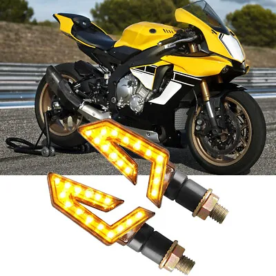 2Pcs For Yamaha YZF-R1 R3 R6 R125 FZ07 Motorcycle LED Turn Signal Blinker Lights • $13.07