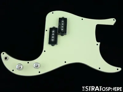 *NEW Alnico 5 LOADED PICKGUARD For Fender PRECISION P BASS Mint Green 3 Ply • $29.99