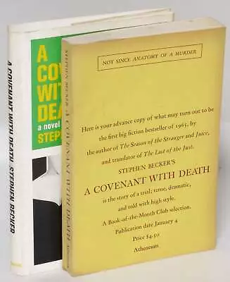 Stephen Becker / Covenant With Death Advanced Reading Copy Signed 1964 #230836 • £29.69