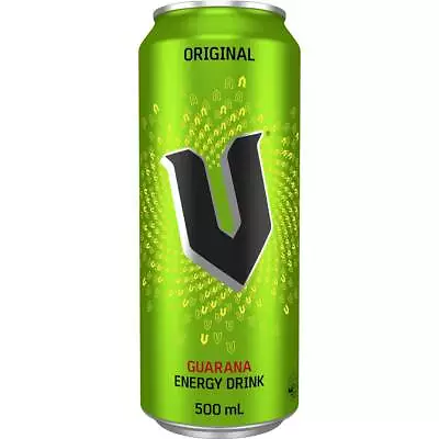 V Original Guarana Energy Drink Can 500ml • $15