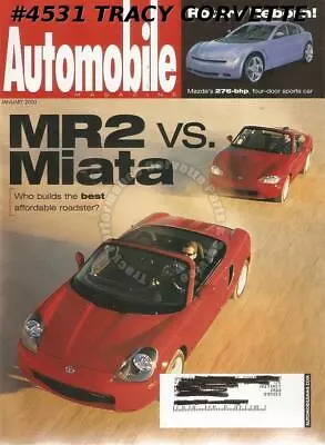 January 2000 Automobile MR2 Spyder Mazda Miata Bentley Turbo V-8 Rick Wagoner • $17
