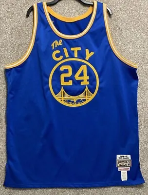 Mitchell & Ness NBA Mens Rick Barry Golden State Warriors City Jersey Size 56 • $79.99