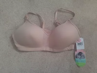 NWT 34B La Leche League Hands Free Pumping Nursing Bra Lightly Padded 4106 Nude  • $27.99