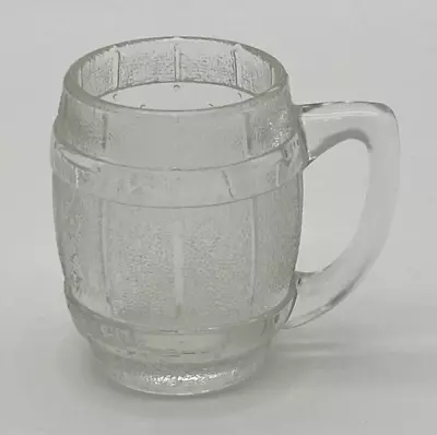 Vintage Mini Beer Barrell Shot Glass Clear 2.5  • $3.20