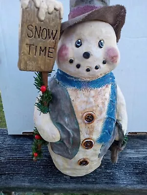 Midwest Of Cannon Falls Snow Time Frosty Snowman Folk Art Large 10' • $5