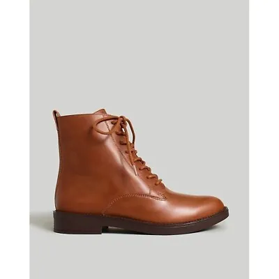 Madewell The Evelyn Lace-Up Ankle Boot In Dried Maple • $75