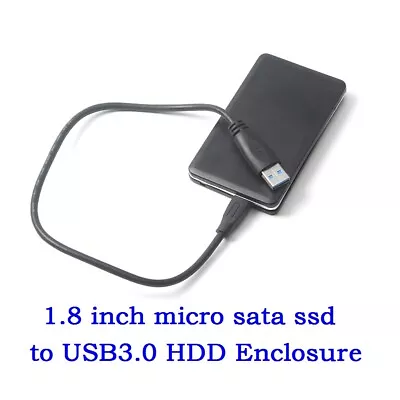 1.8 Inch Micro Sata 16pin 7+9 SSD To USB 2.0 External Hard Disk Enclosure • $13