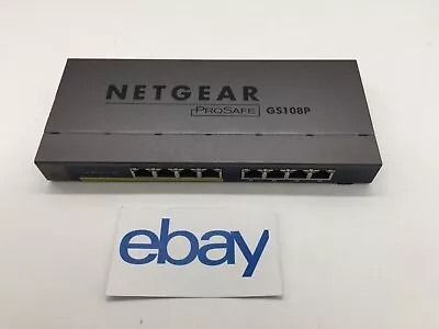 Netgear ProSafe GS108P 8-Port Gigabit  PoE Ethernet Switch FREE S/H • $29.99