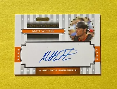 2008 Razor Exclusive Signature Matt Wieters Auto #es-42 • $9.99