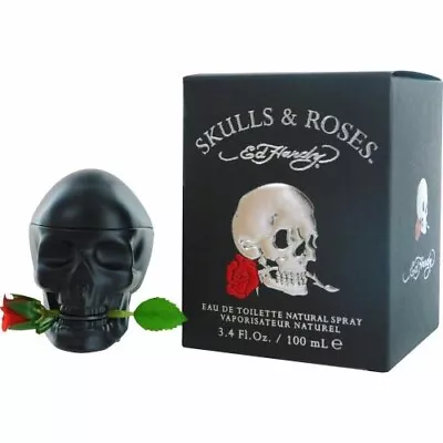 Skulls & Roses By Ed Hardy 3.4oz EDT For Men NEW SEALED Box • $49.90