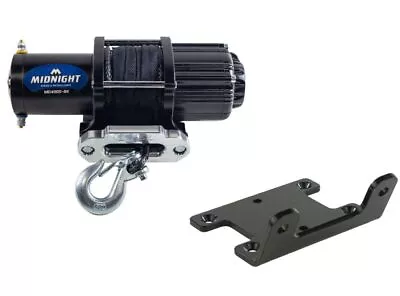 Viper 50 Ft Midnight Winch 4500 Lb Black W/ Mount For Yamaha Grizzly 350 2007-14 • $239.98